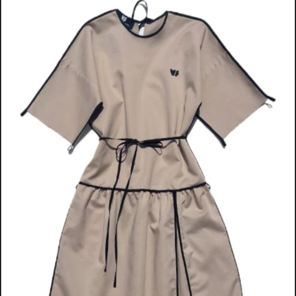 Venera Arapu Girls Beige Mocha Pitch Dress Size 14